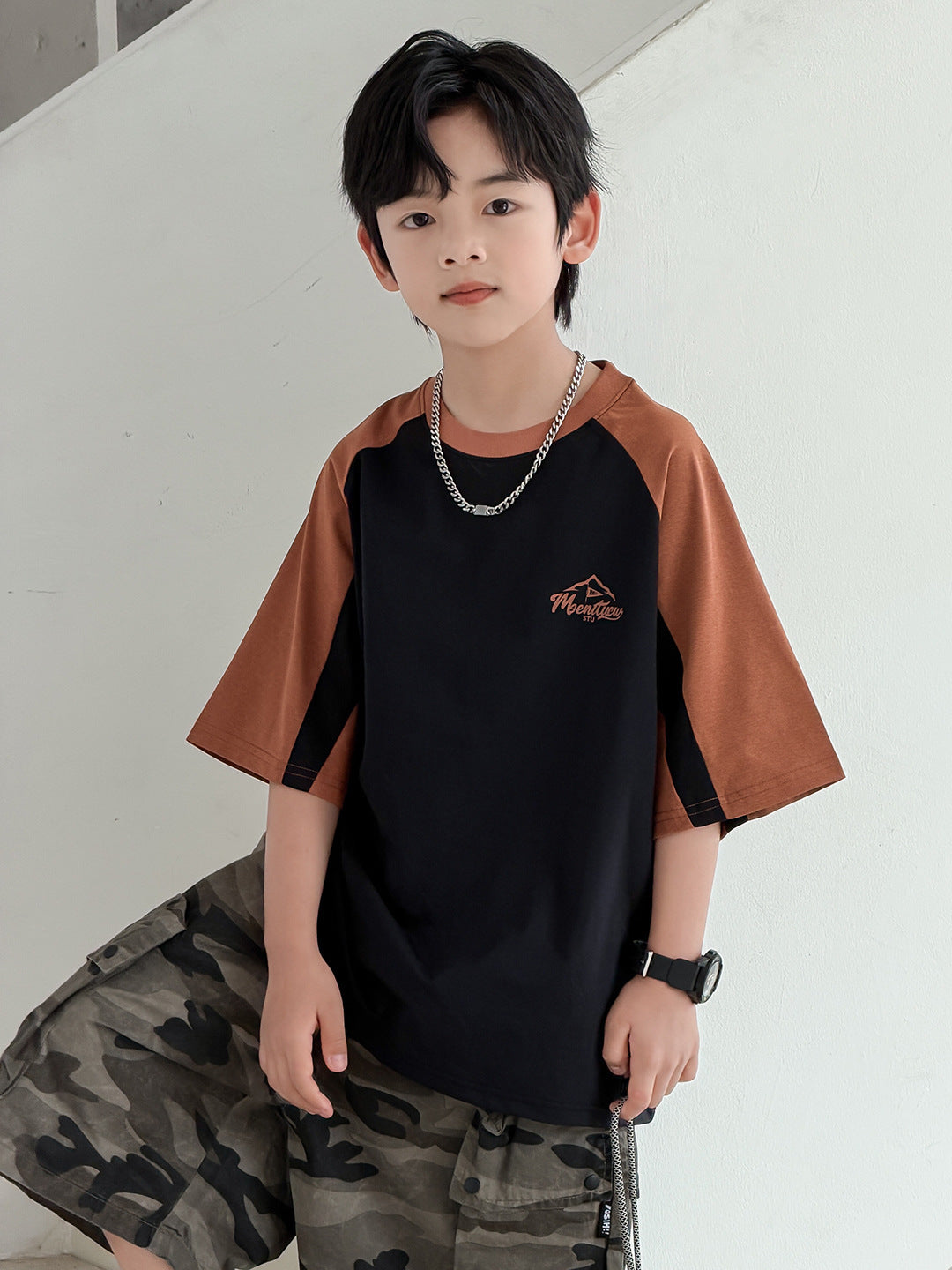 Wear Loose Top Trendy Pure Cotton Moisture Children's T-shirt