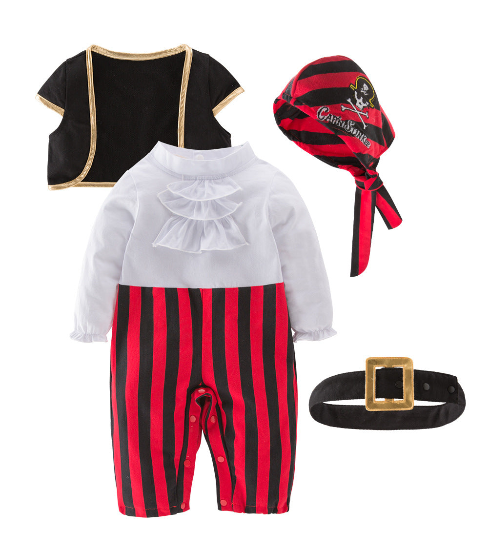 Children's Holiday Clothes Pirate Ship Captain One-piece Romper Children's Suit
