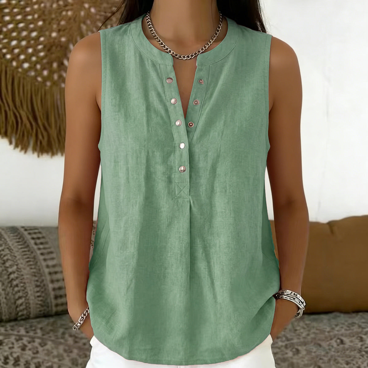 Women's Summer Loose Comfortable Sleeveless Solid Color Small Vest/suspenders/tube Top