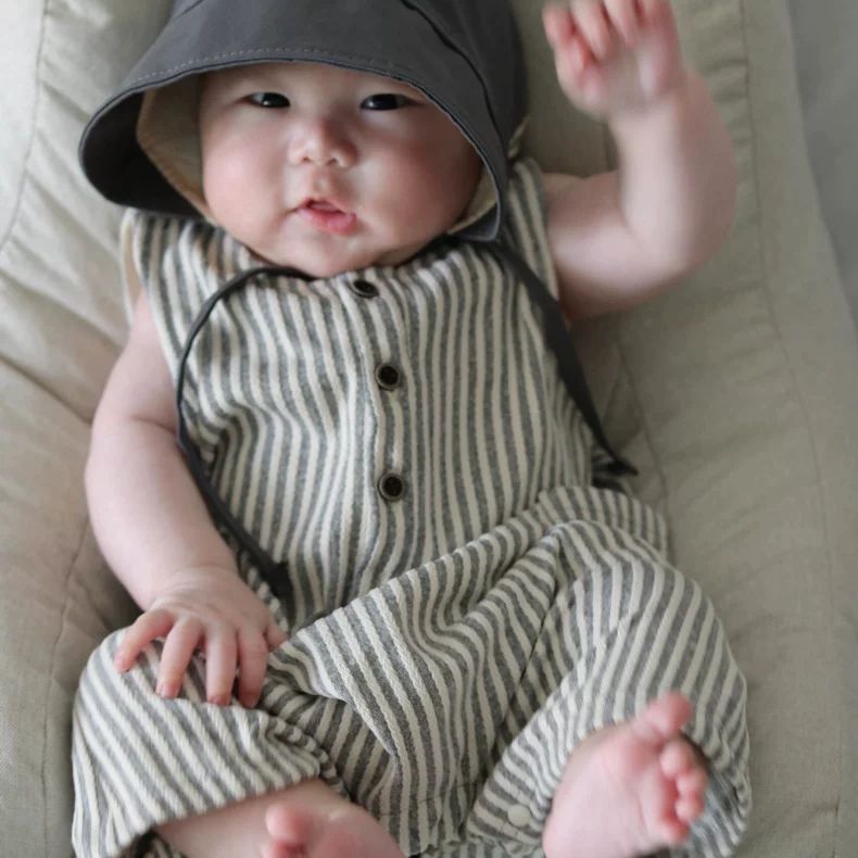 Style Boys Striped Sleeveless Leotard Romper Jumpsuit, Climbing Suit
