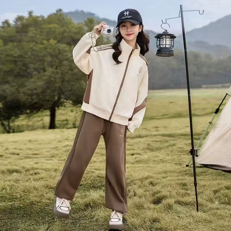 Thin The Big Fashionable Stylish Fried Street Sports Outfit Children's Suit