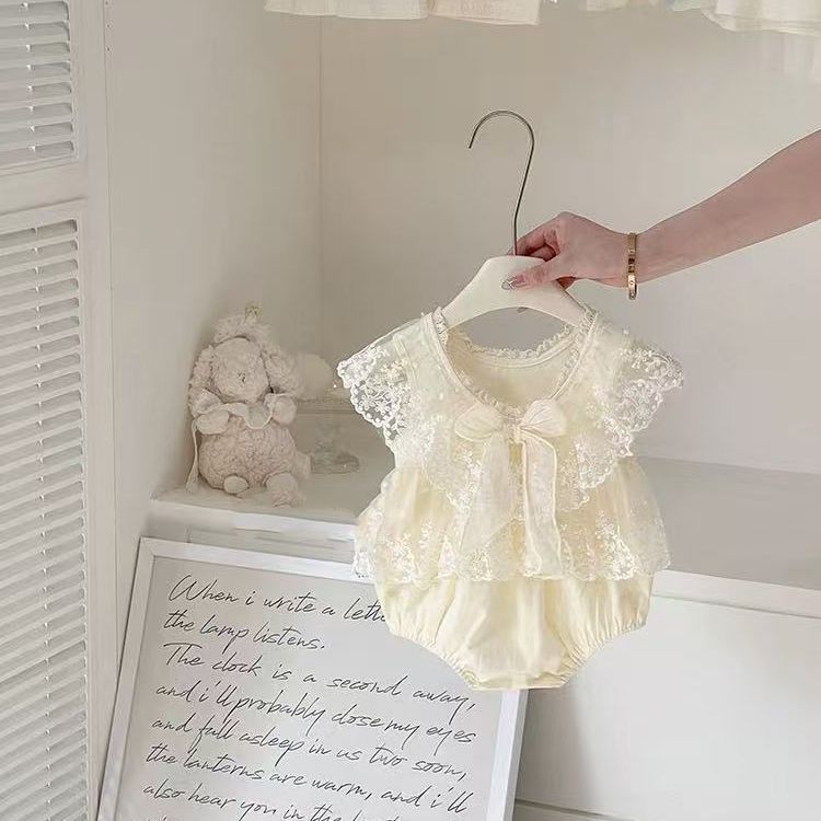 Summer Thin Princess Skirt Dress Born First Month Old Days Jumpsuit, Climbing Suit