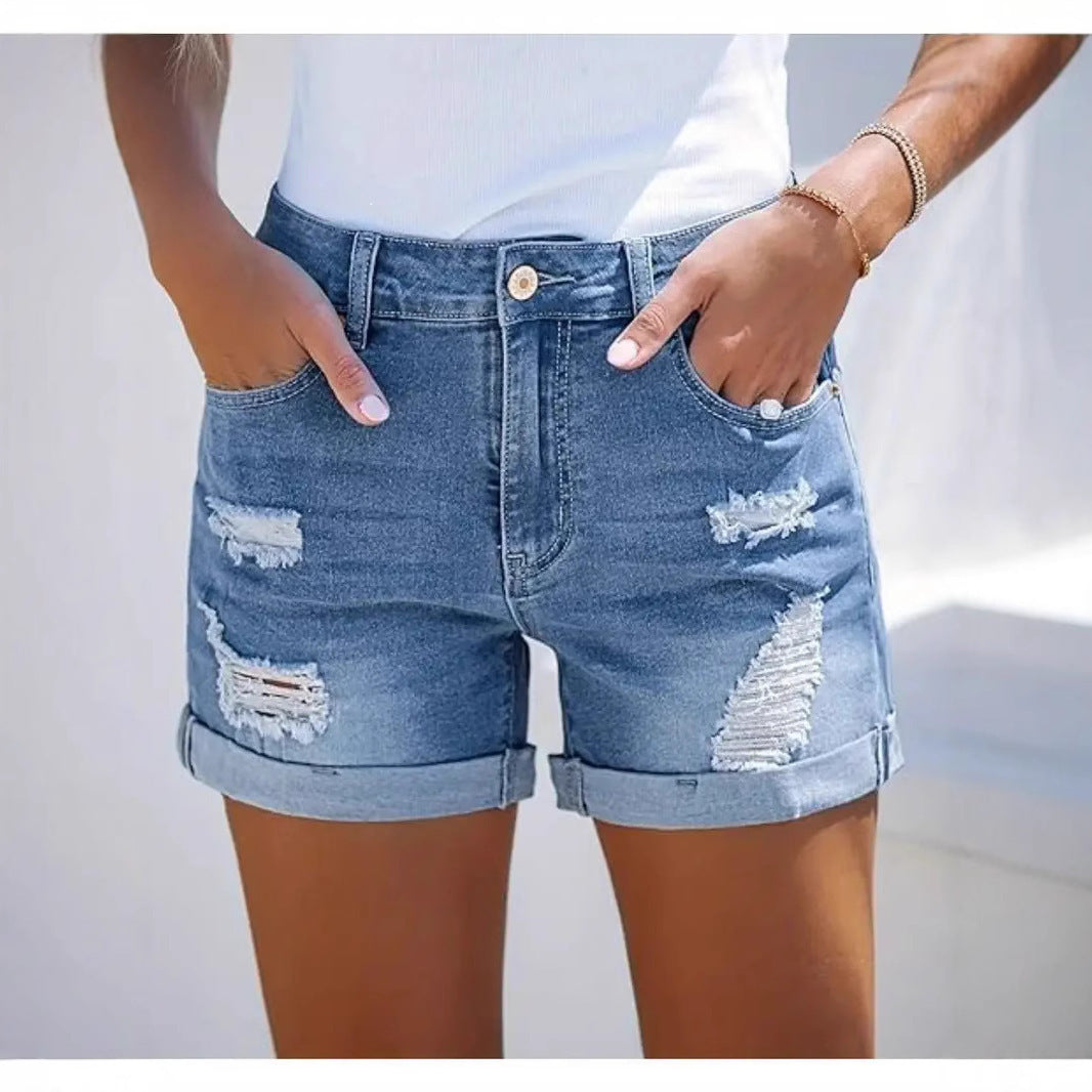 Women's High Waist Comfort Slim Fit Slimming Fashionable Straight Women's Jeans