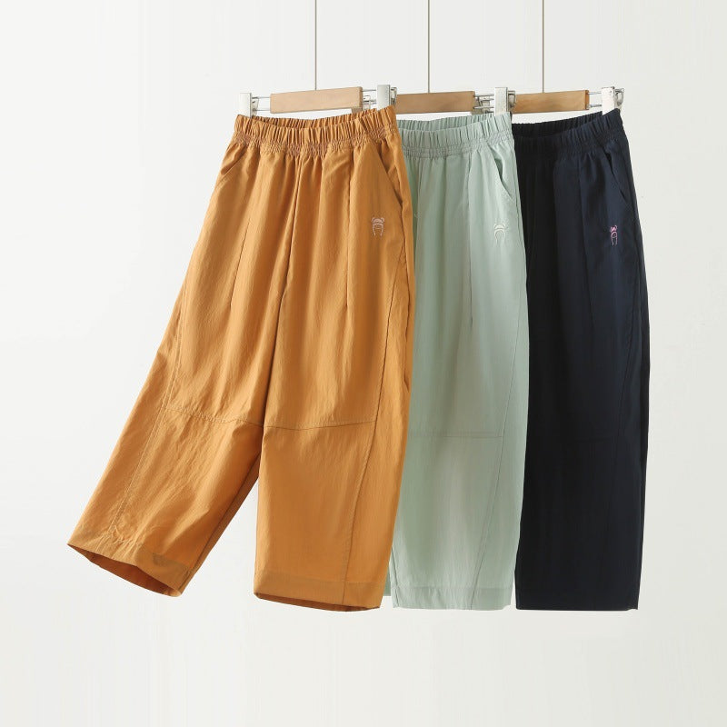 Children's Thin Middle Big Cropped Summer Clothing Children's Pants