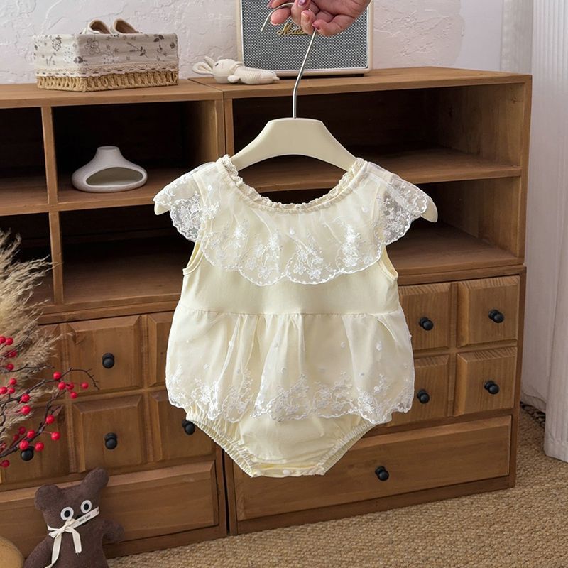 Summer Thin Princess Skirt Dress Born First Month Old Days Jumpsuit, Climbing Suit