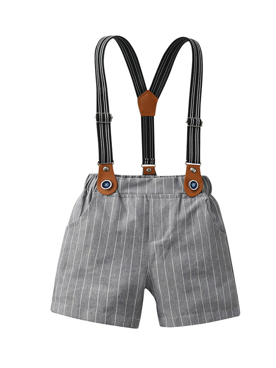 Children's Clothing Summer Suspender Pants Two-piece Clothes Romper Children's Suit