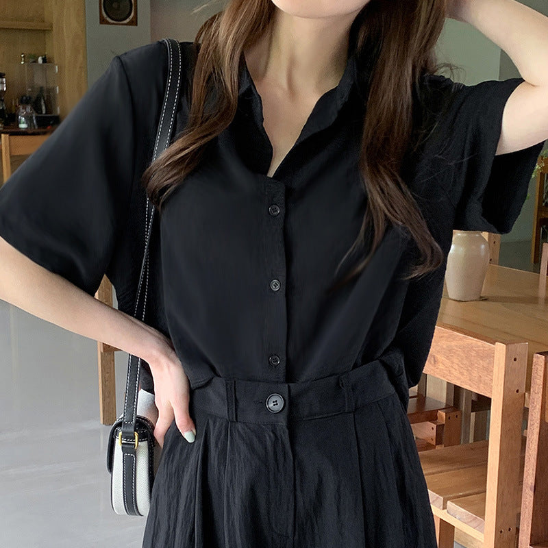 Women's Style Special Interest Light Luxury Shoulder Shirt Summer Loose Super Blouse