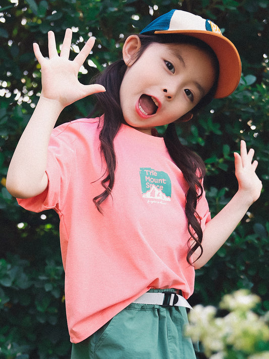 Children's Short-sleeved Summer Moisture Absorption Breathable Round Children's T-shirt