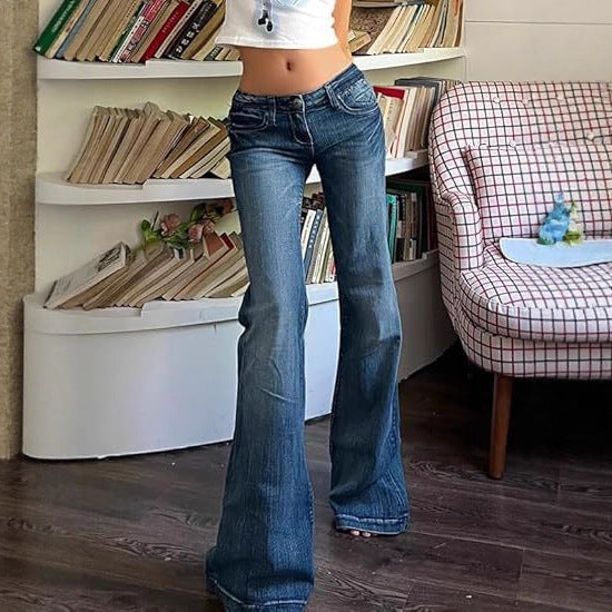 Women's Retro Hot Bell-bottom Slim Fit Slimming Stretch Jeans