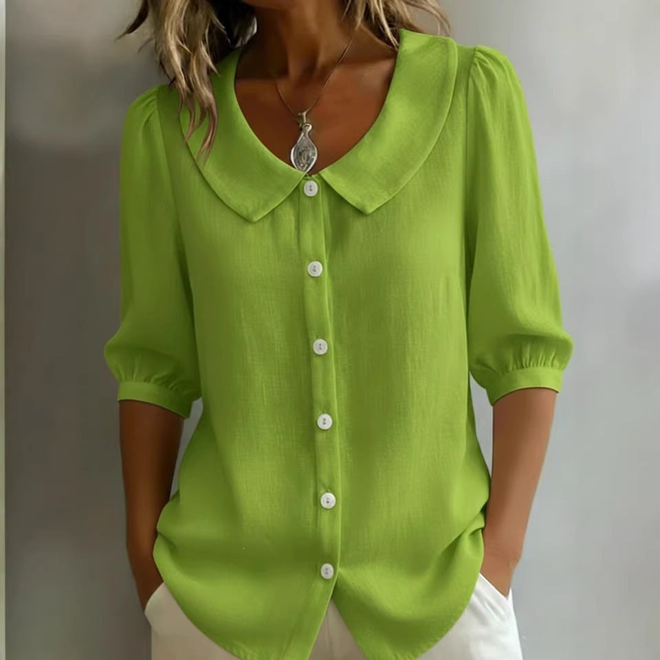 Sense Niche Commuter Linen Shirt Sleeve Shorts