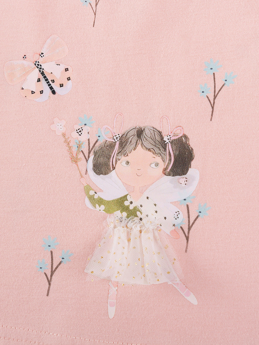 Summer Shirt Cute Cartoon Western Style Children's Dress