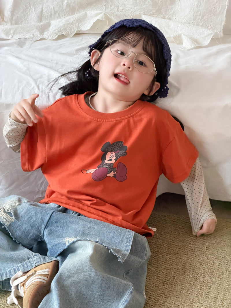 Children's Boys Cute Top Polka Dot Real Two Children's T-shirt