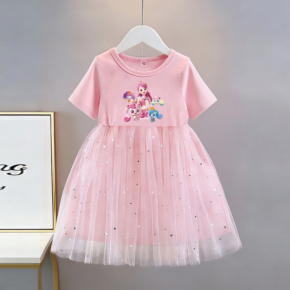 Children's Wonderful Cute Summer Short Sleeve Princess Children's Dress