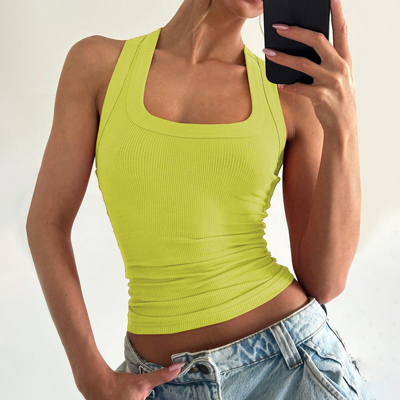 Women's Hot Pure Color T-shirt Summer Tops