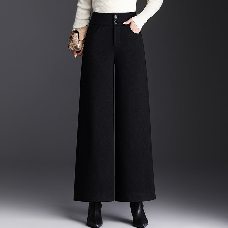 Women's Waist Wide Leg Loose Swing Straight Pants