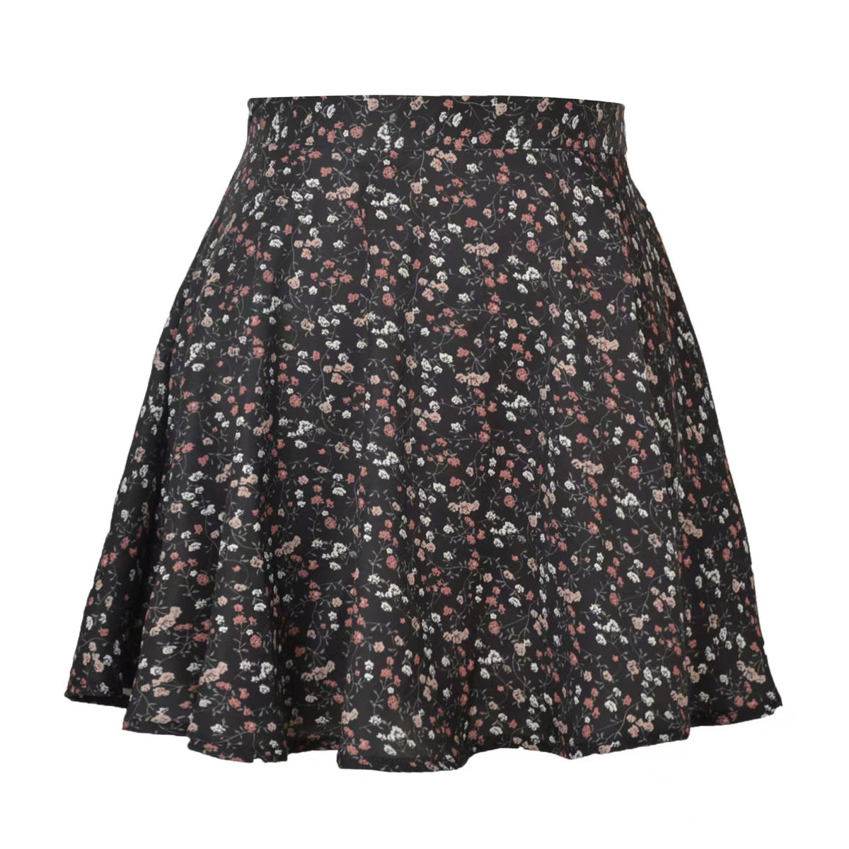 Women's Summer Floral High Waist Chiffon Umbrella Skirts