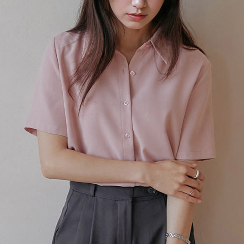 Women's Loose Sleeve Shirt Summer Thin Chiffon Quick Blouse