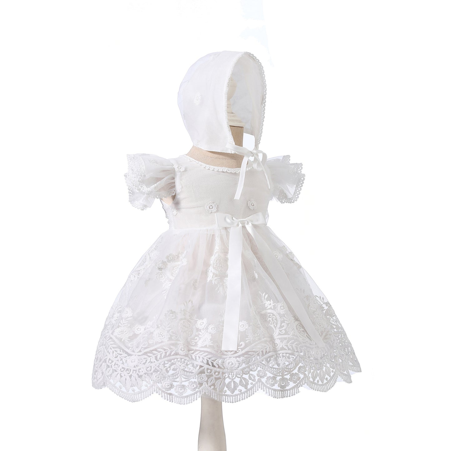 Summer Lightweight Beige Lace Princess Wedding Children's Dress
