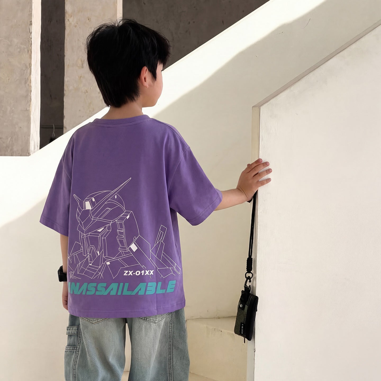 Boy's Short-sleeved Summer Top Fashionable Wear Half Sleeve Children's T-shirt