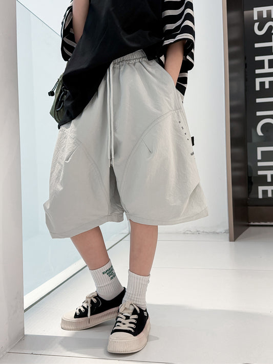 Children's Boy Summer Clothing Overalls Outer Shorts Fried Street Big Children's Pants