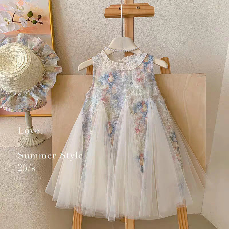 Fashion Princess Summer Fashionable Little Beautiful Mesh Children's Dress