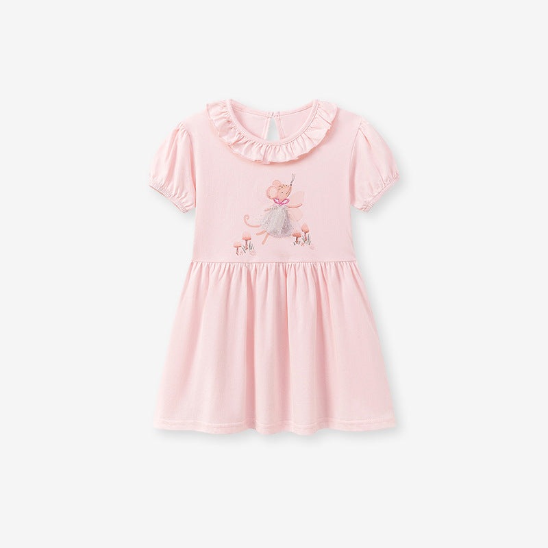 Summer Cute Cartoon Skirt Shirt Cotton Children's Dress