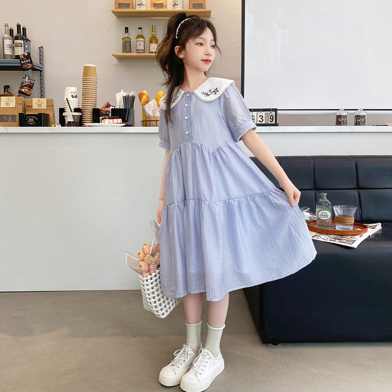 Big Korean Style Western Doll Collar Children's Dress