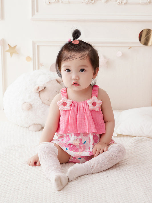 Summer Sleeveless Romper Born Thin Jumpsuit Sling Jumpsuit, Climbing Suit