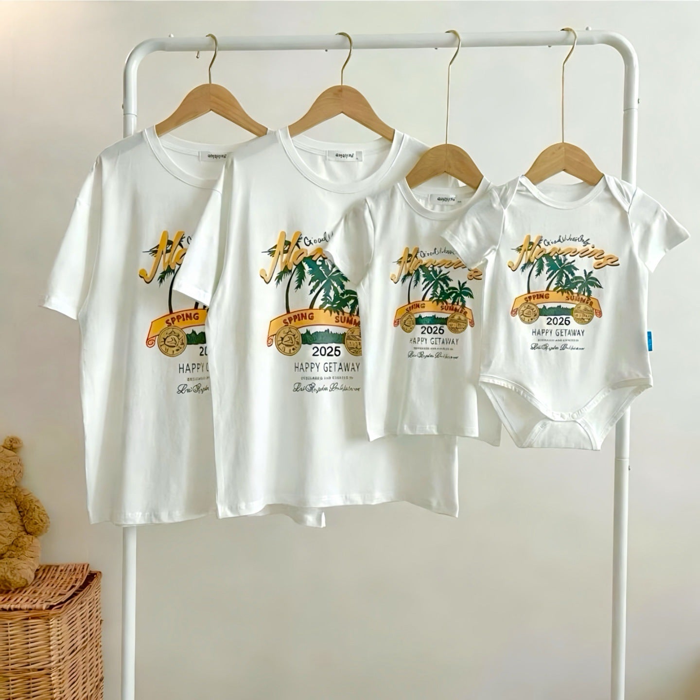 Different Family Three Pack T-shirt Summer Printed Parent-child Outfit