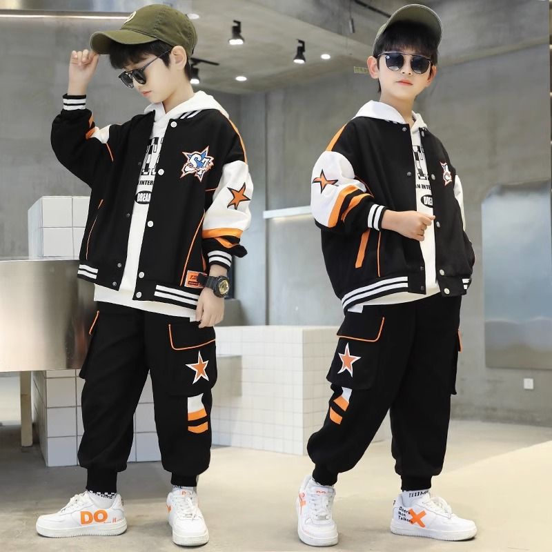 Children's Boys Baseball Jacket Sports Clothing Western Style Medium Children's Suit