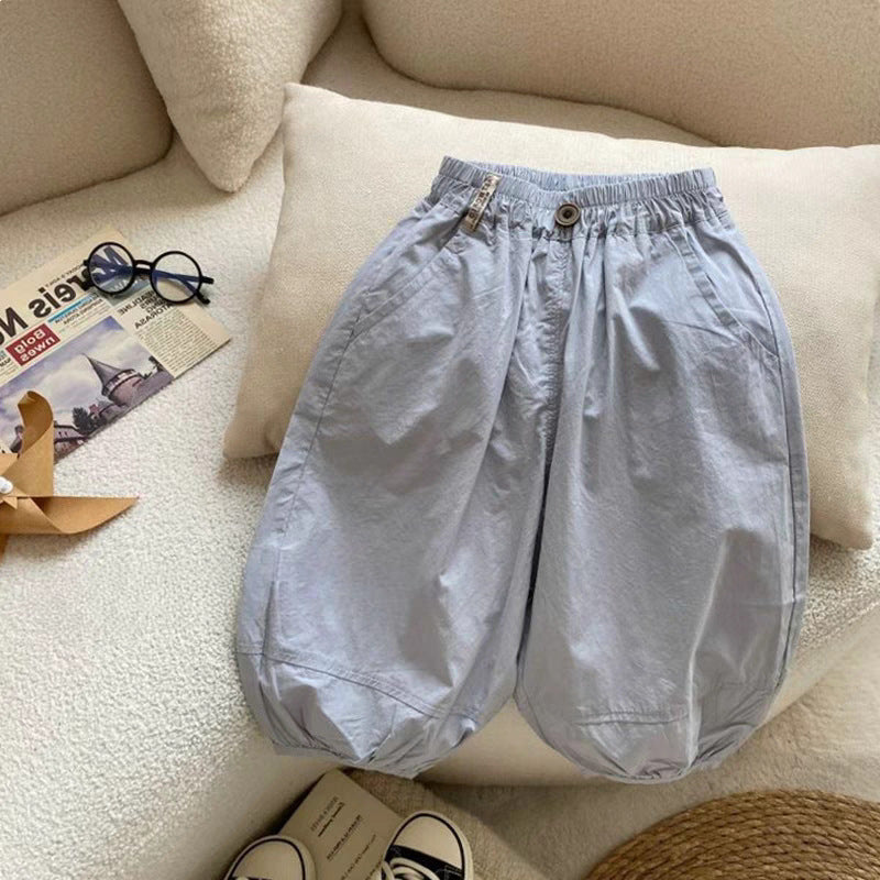 Children's Boys Summer Casual Western Style Personality Trendy Korean Letter Children's Pants