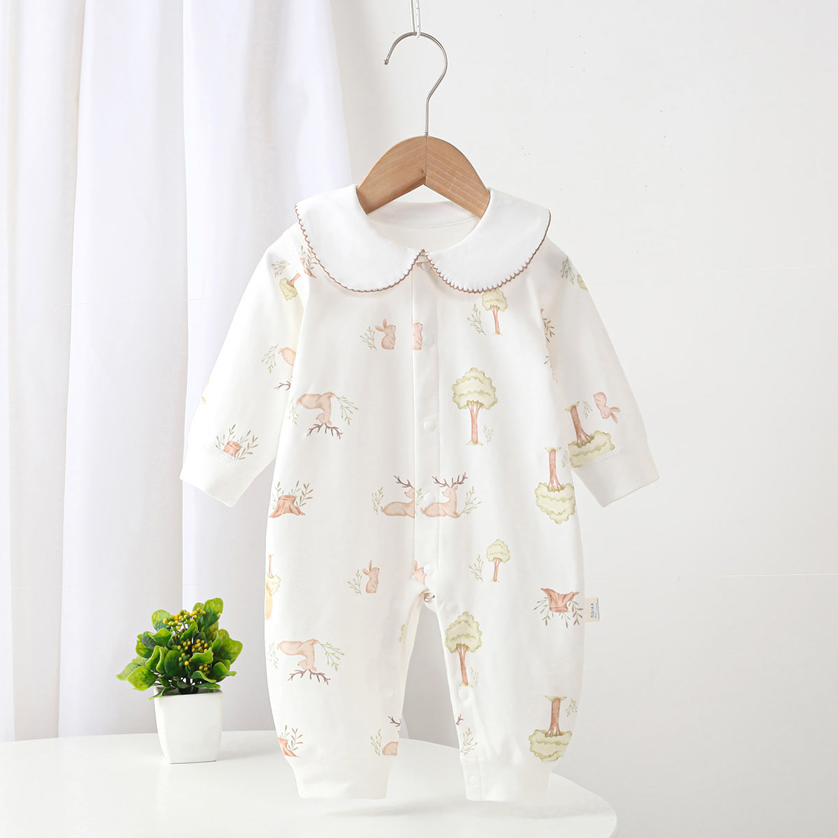 Spring Lapel Cute Pattern Jumpsuit Boy Jumpsuit, Climbing Suit