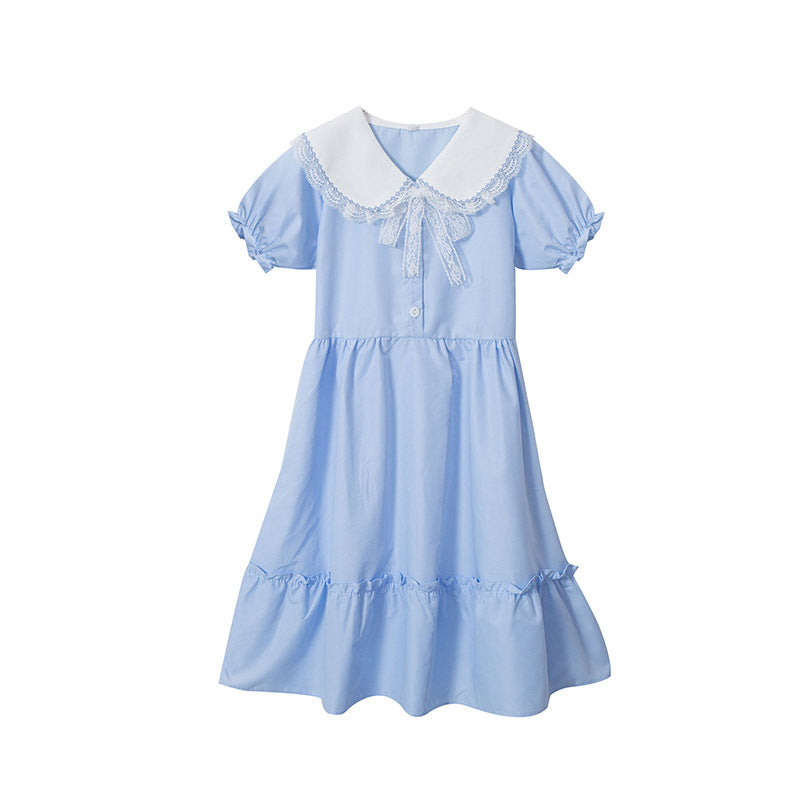 Primary Secondary School Fashionable Stylish Summer Princess Style Doll Children's Dress