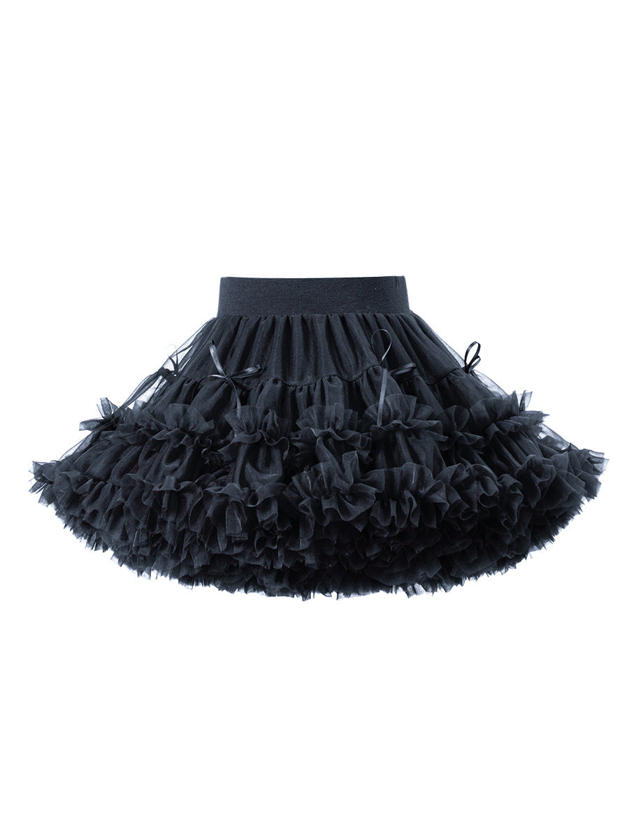 Children's Leaf Bowknot Pettiskirt Miniskirt Years Old Cake Children's Dress