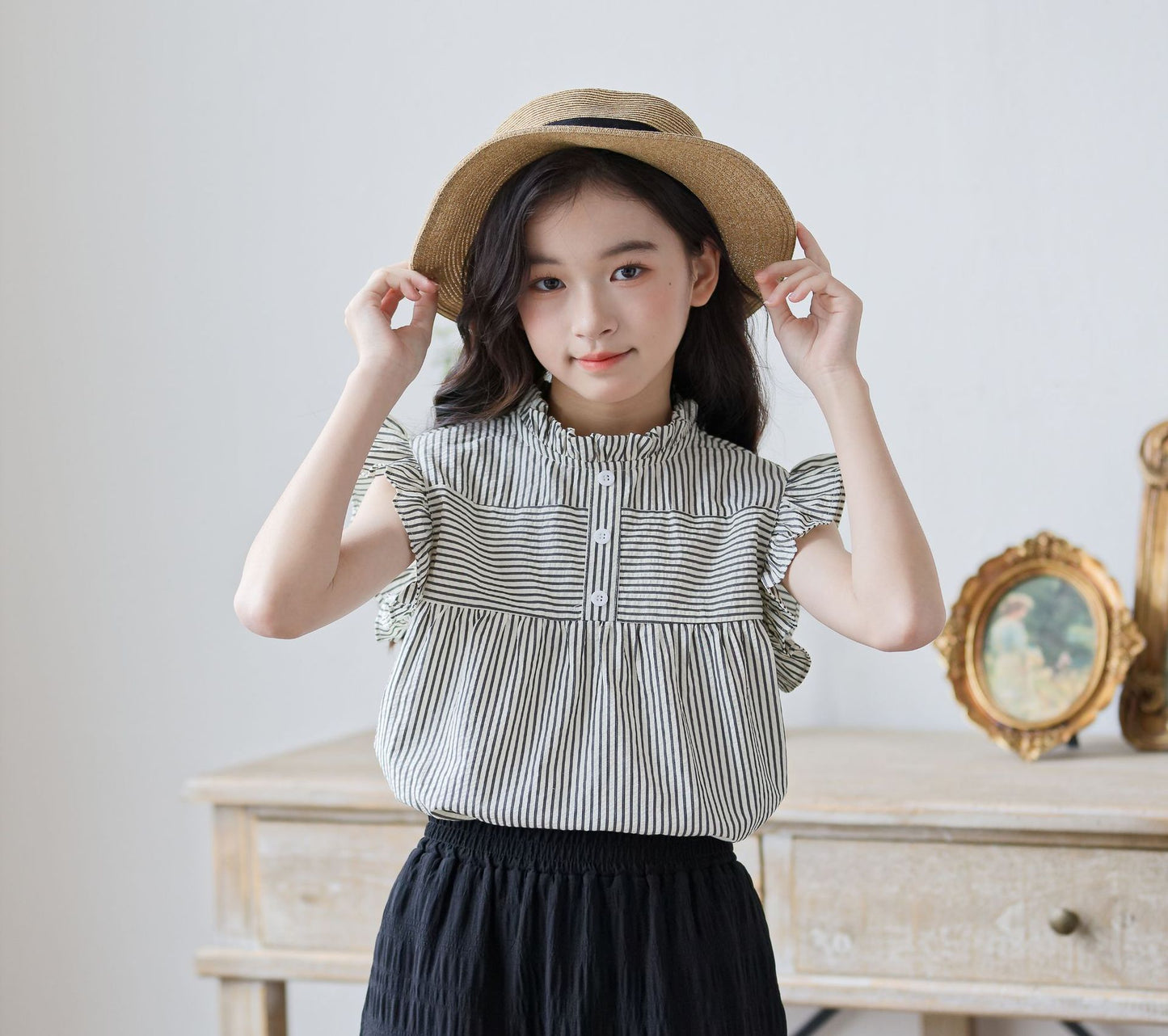 Children's Medium Large Dress Versatile Casual Skirt Clothing Midi Children's Suit