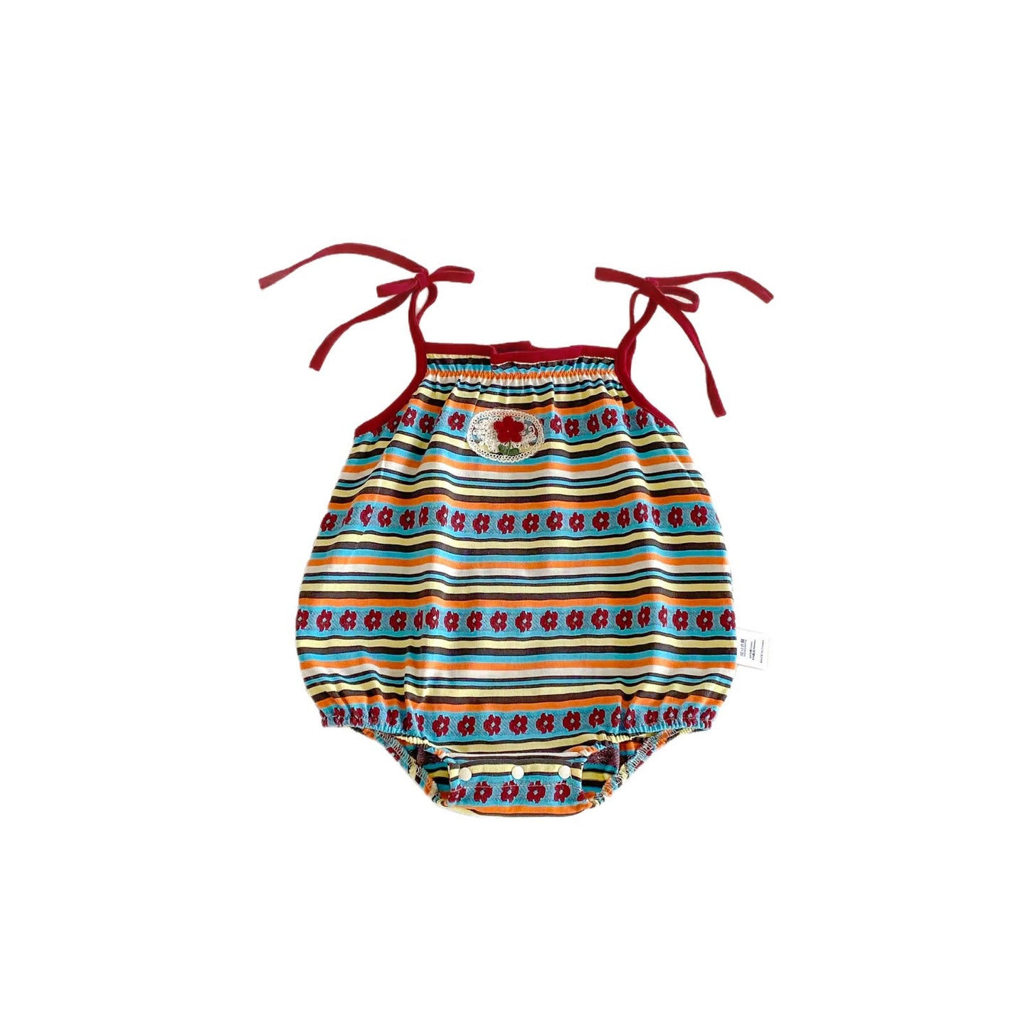 Summer Thin Clothes Fashionable Retro Striped Sling Romper Born Jumpsuit Jumpsuit, Climbing Suit