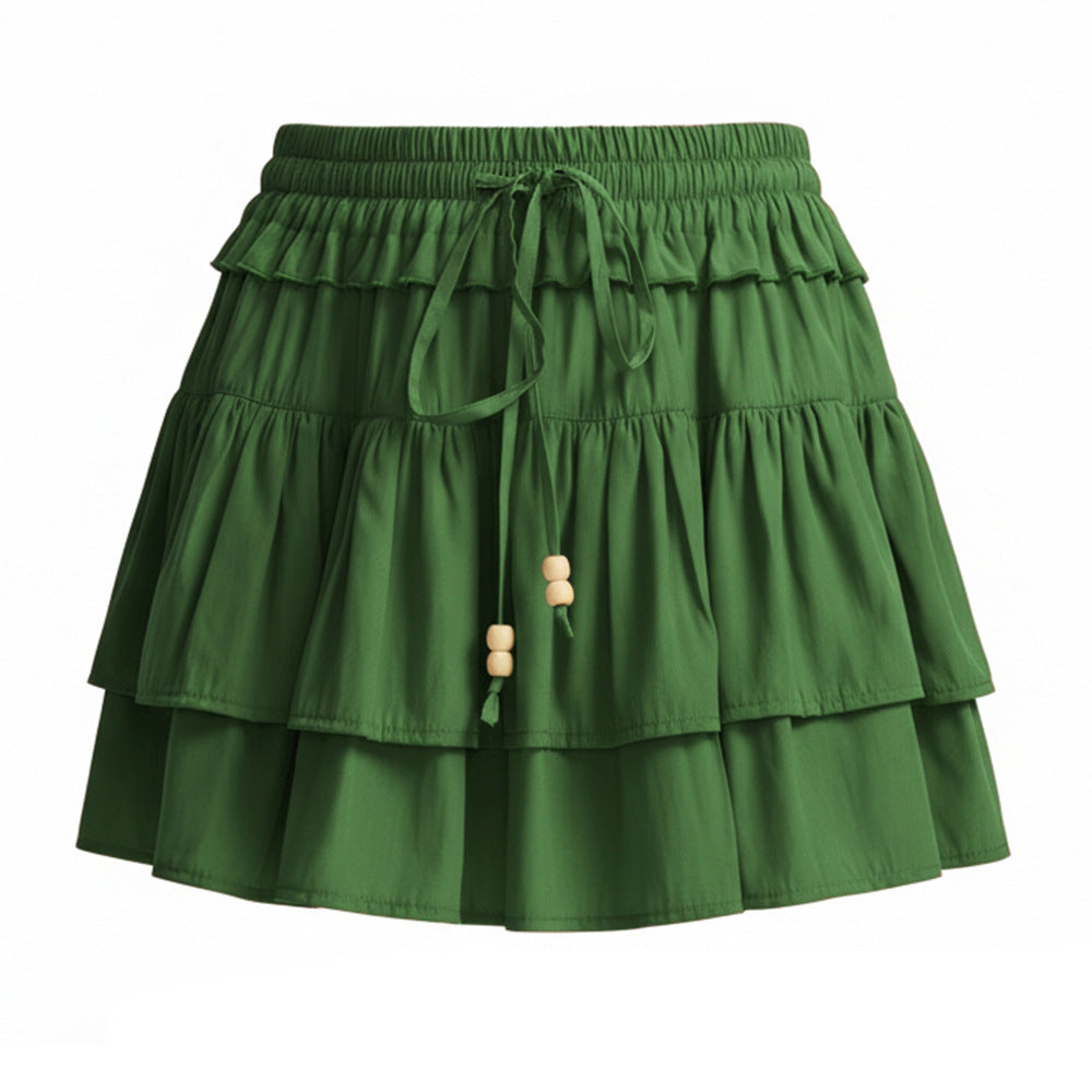 Women's Drawstring Summer High Waist Compression Skirt
