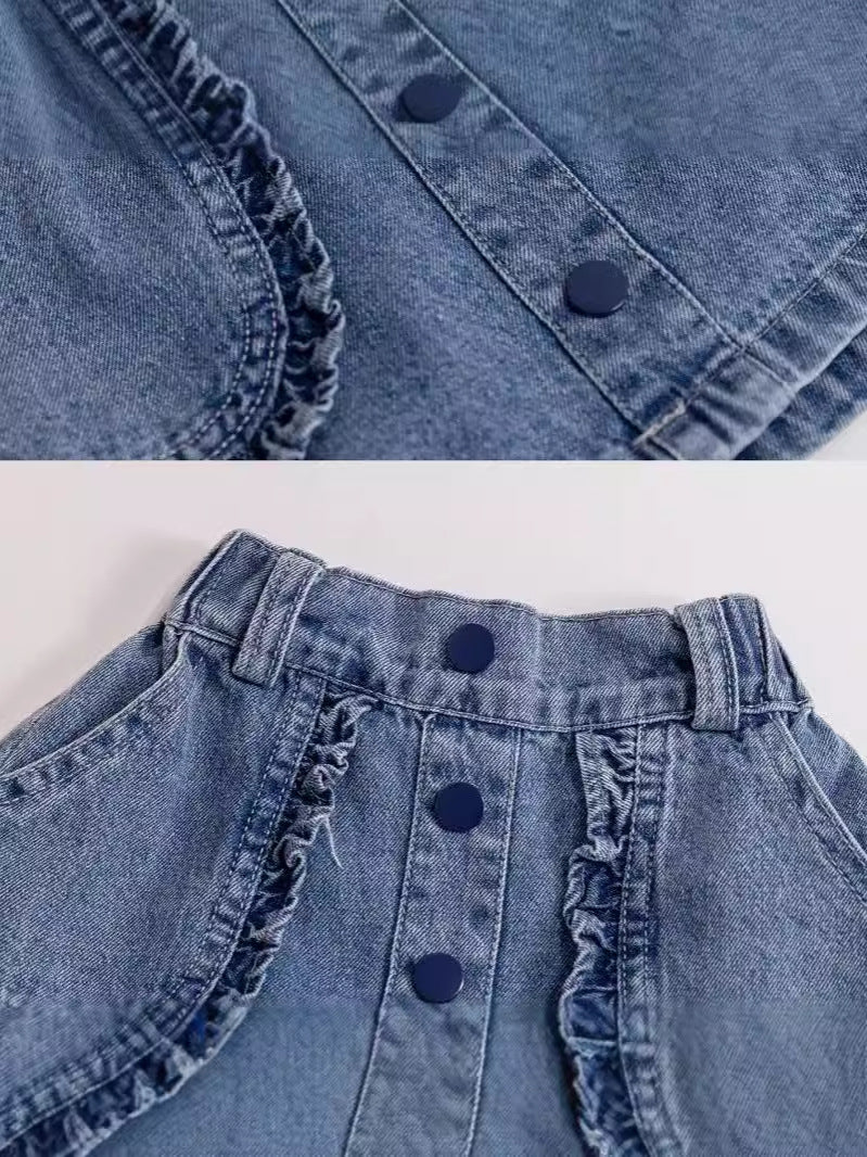 Children's Clothing Denim Skirt Korean Versatile Short Children's Pants