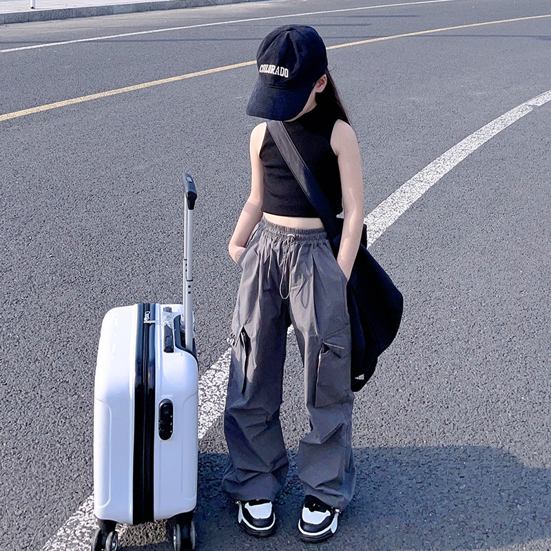 Children's Fashionable Stylish Design Sense Niche Casual Work Clothes Children's Pants