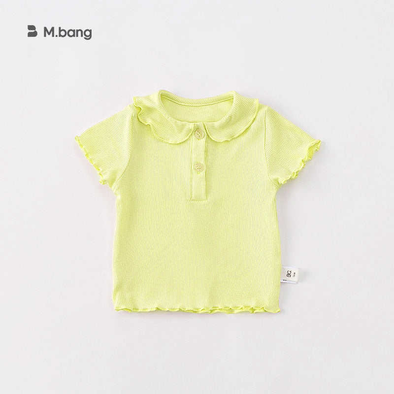 Children's Inner Wear Wooden Ear Top Doll Children's T-shirt
