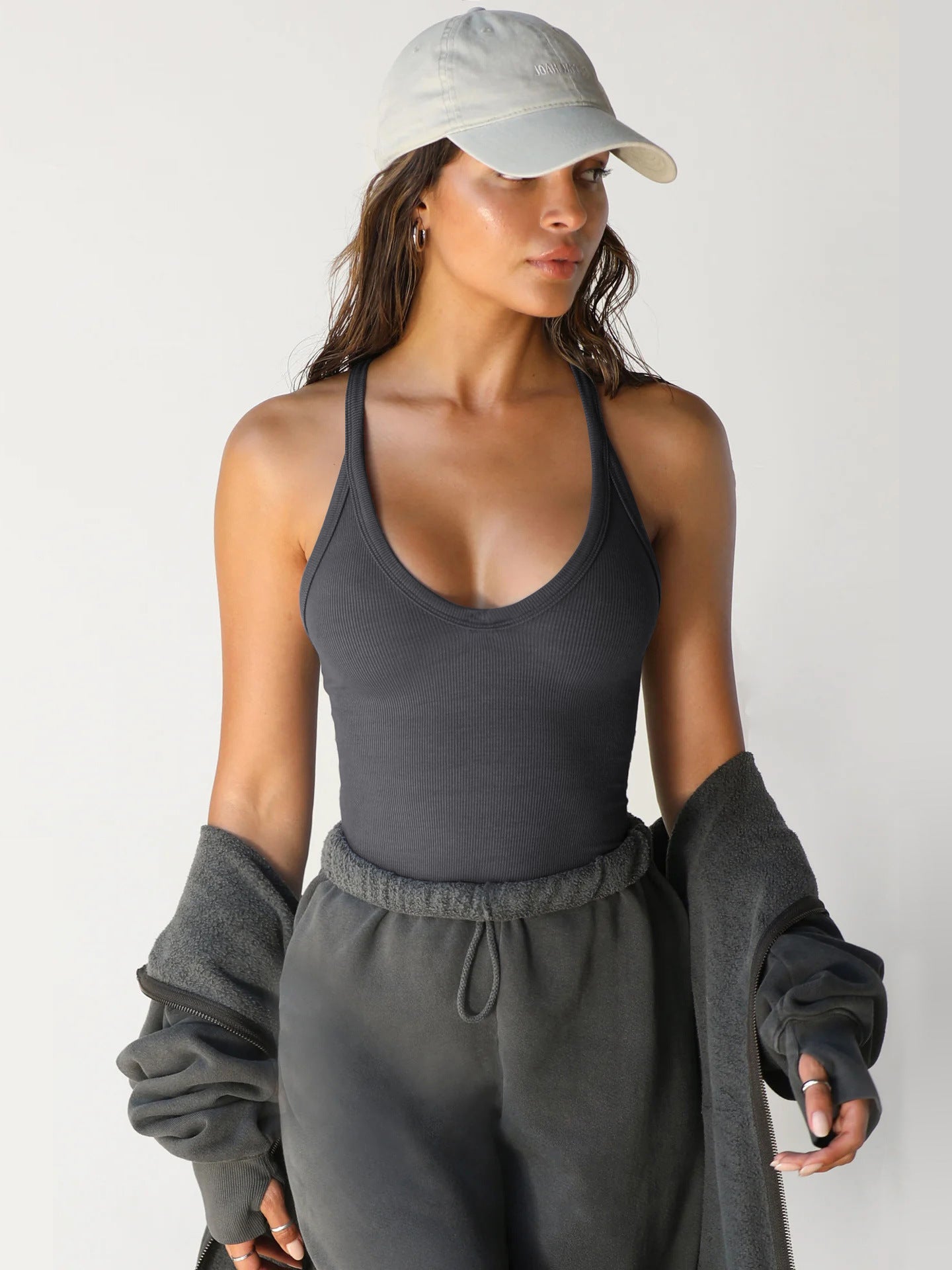 Women's Summer Sports Shirt Yoga Gym Rib Vests