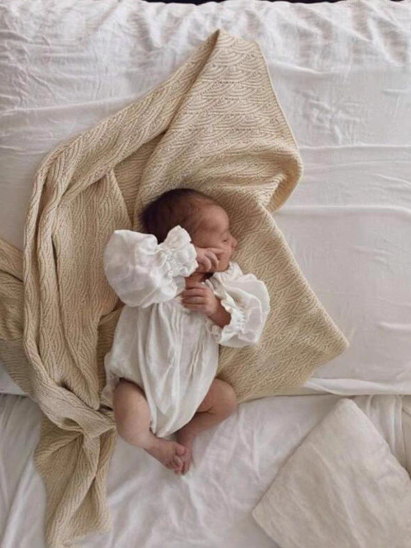 Sleeve Jumpsuit Solid Color Linen Crawling Butt Wrap Clothes Jumpsuit, Climbing Suit