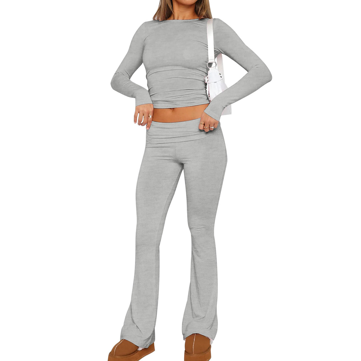 Fashion Pure Color Comfort Slim Slimming Low Waist Casual Pants