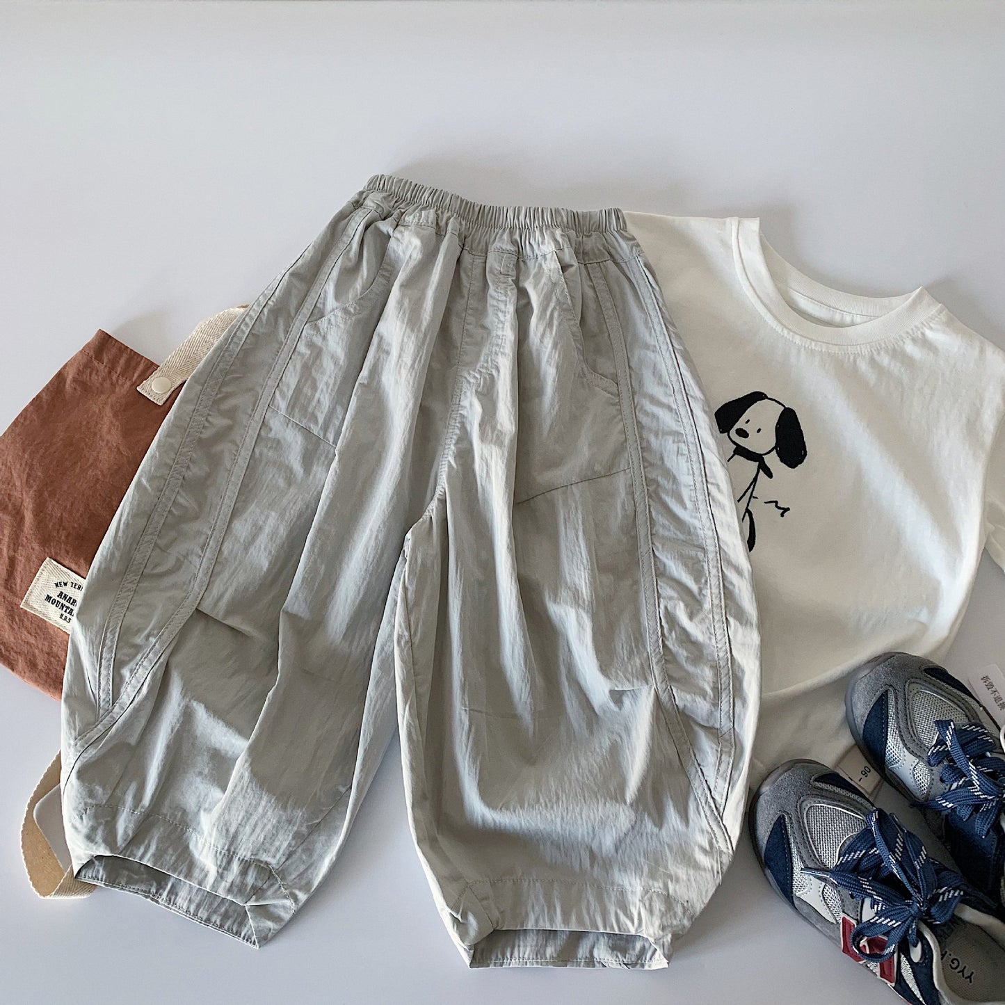 Children's Boy Spring Korean Style Loose Casual Boys Solid Color Trousers Children's Pants