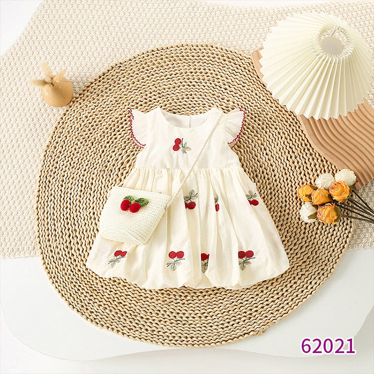Doll Collar Cherry Super Milk Western Style Children's Dress