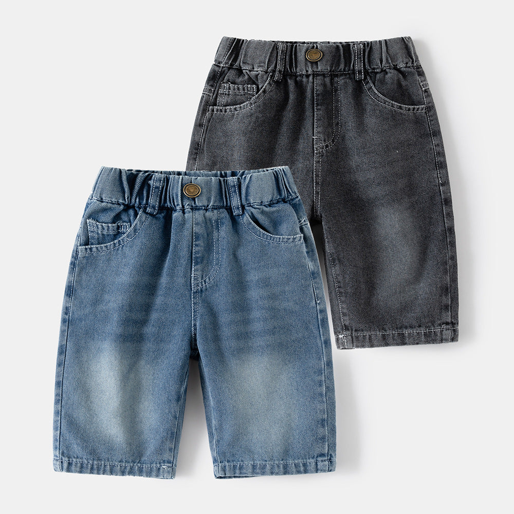 Children's Summer Clothing Boys Solid Color Shorts Medium Children's Pants