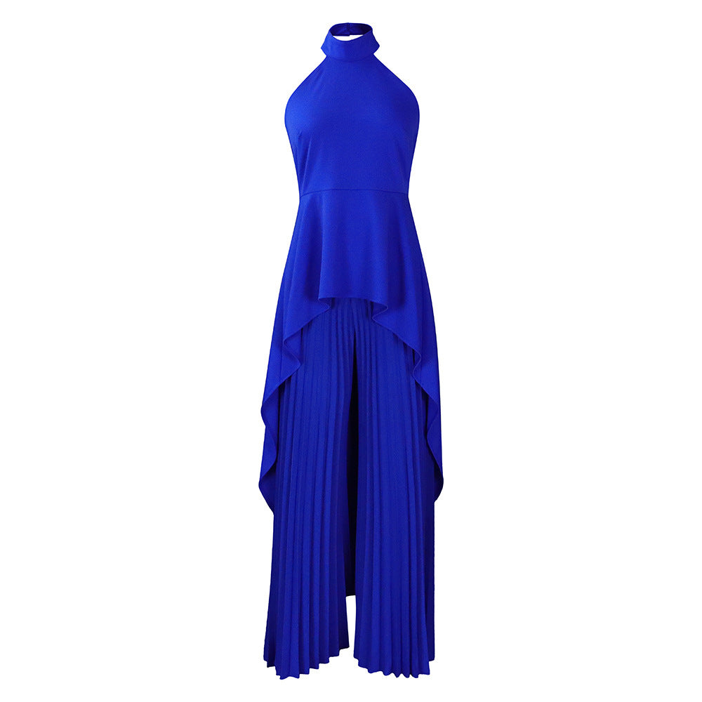 Graceful Glamorous Women's Sleeveless Irregular Two-piece Pants