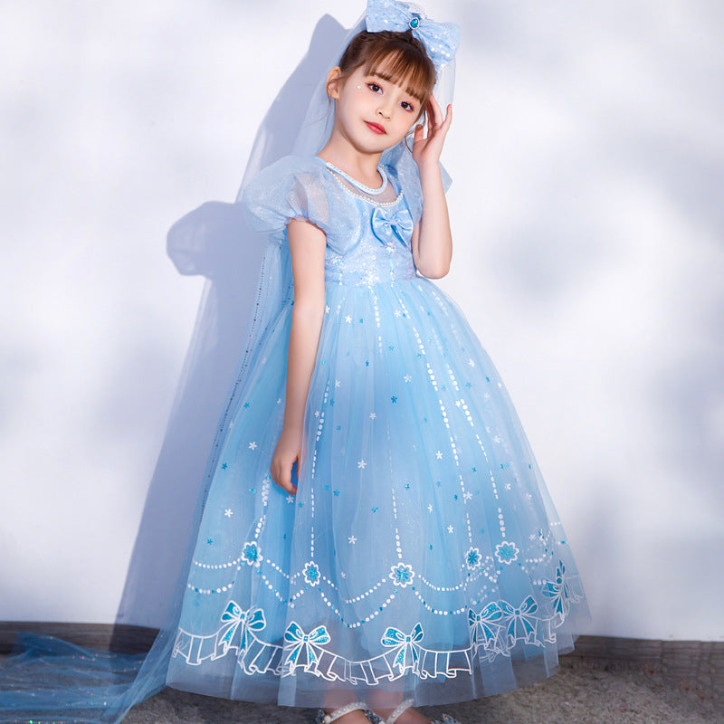 Children's Frozen 2 Princess Elsa Summer Luminous Children's Dress
