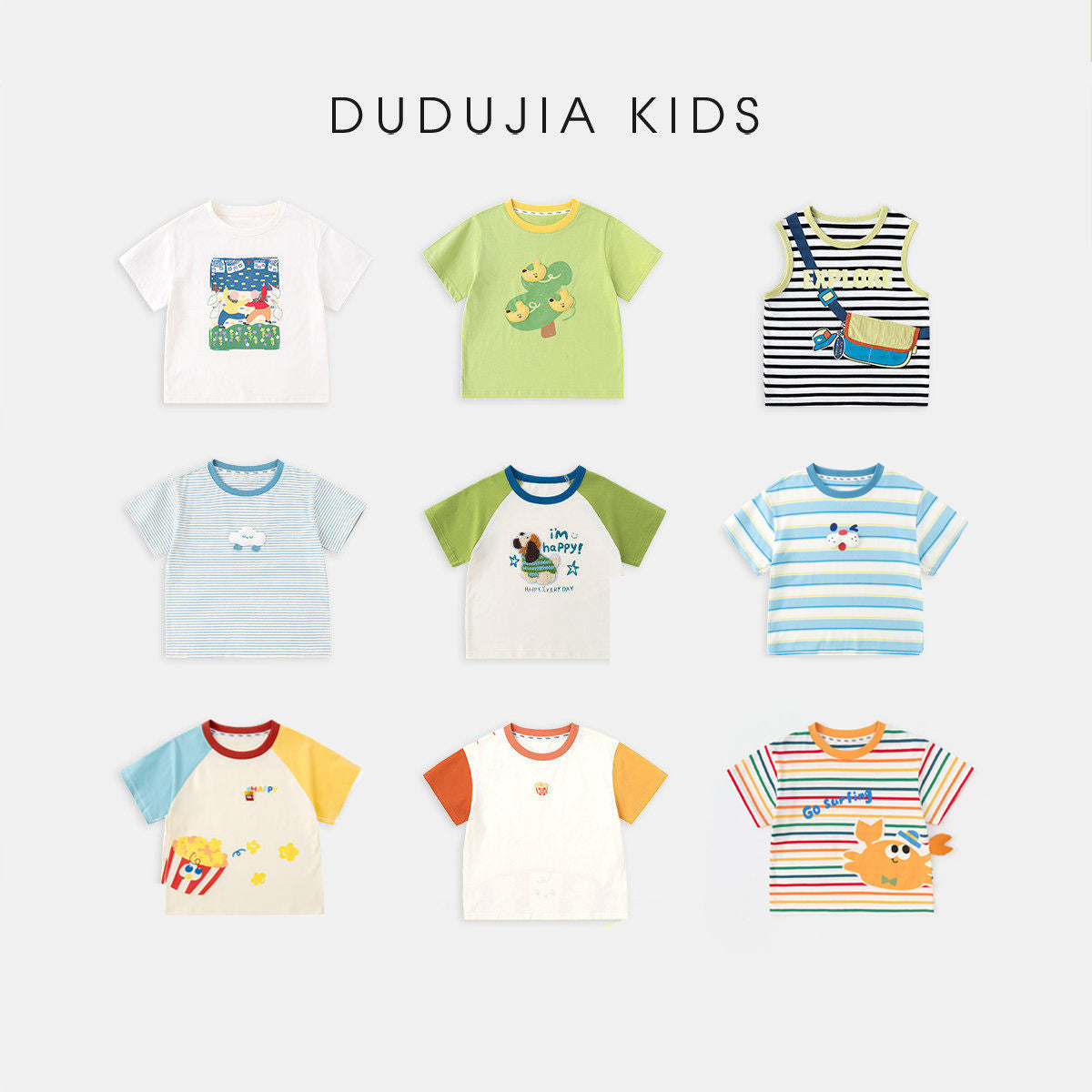 Short Sleeve Large Collection Boy's Summer Cartoon Children's T-shirt