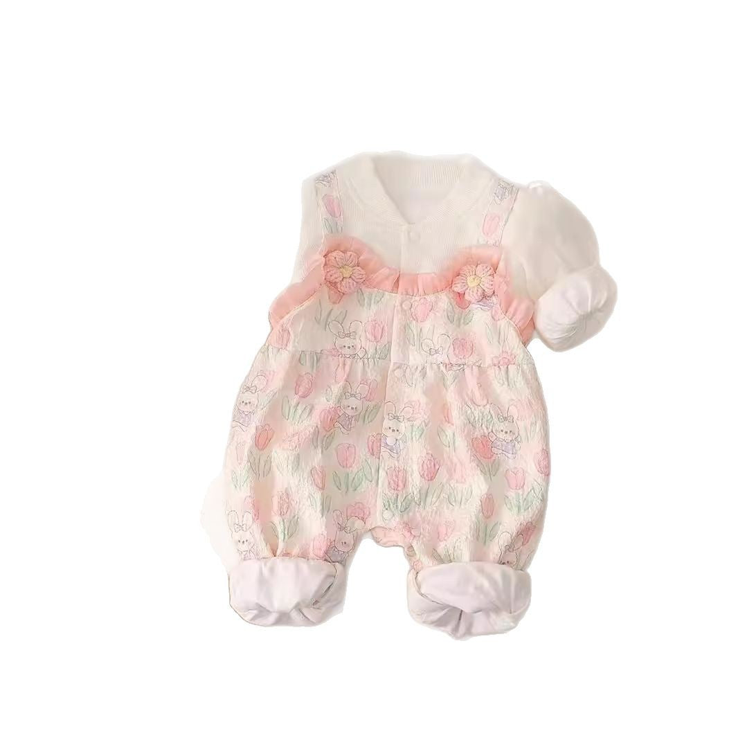 Jumpsuit Clothes Super Cute Princess Western Style Double Layer Going Jumpsuit, Climbing Suit